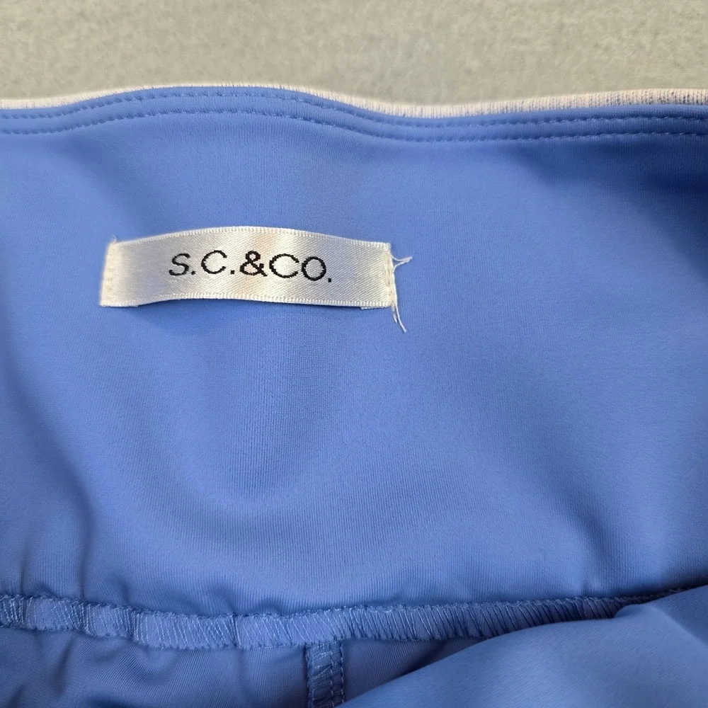 Golf Casual Stretch S.C. & Co. Blue Heather Skort Skirt Shorts Women's Med